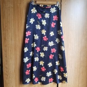 Limited 100% Silk Floral Skirt